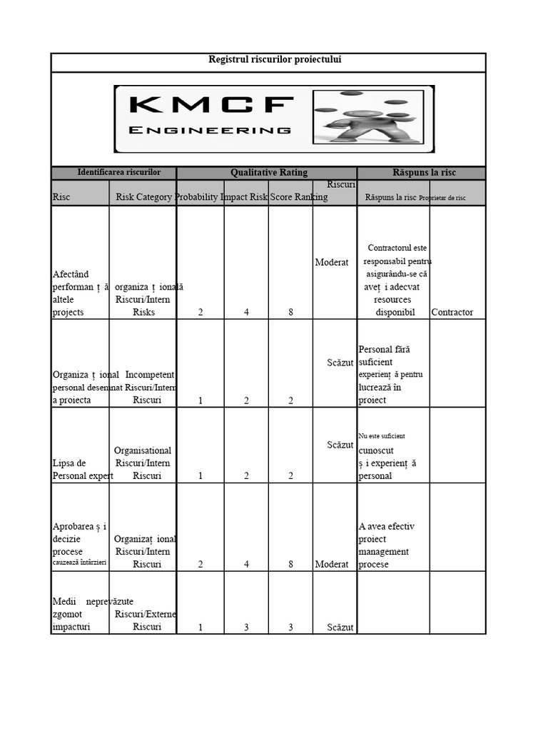 Registrul de Riscuri | PDF