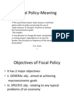 Fiscal Policy Meaning