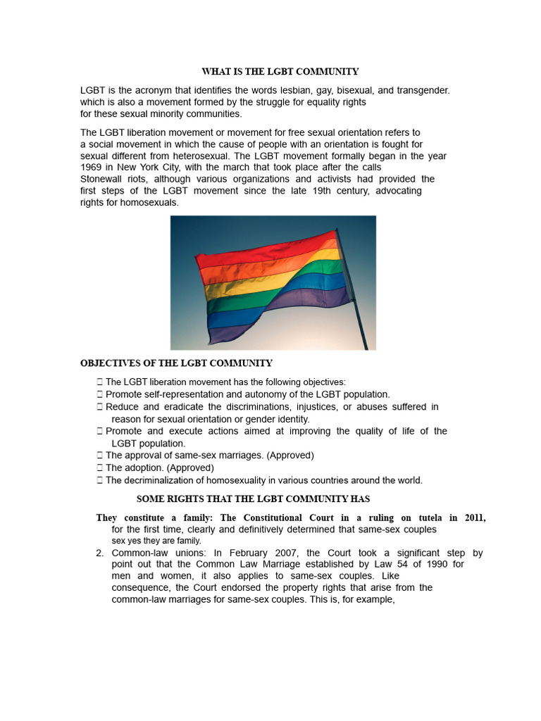 Understanding the LGBT Community and Rights | PDF | Homosexuality ...
