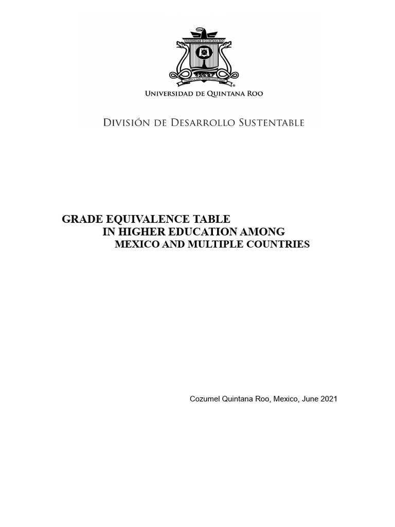 Mexico Grade Equivalence Chart | PDF
