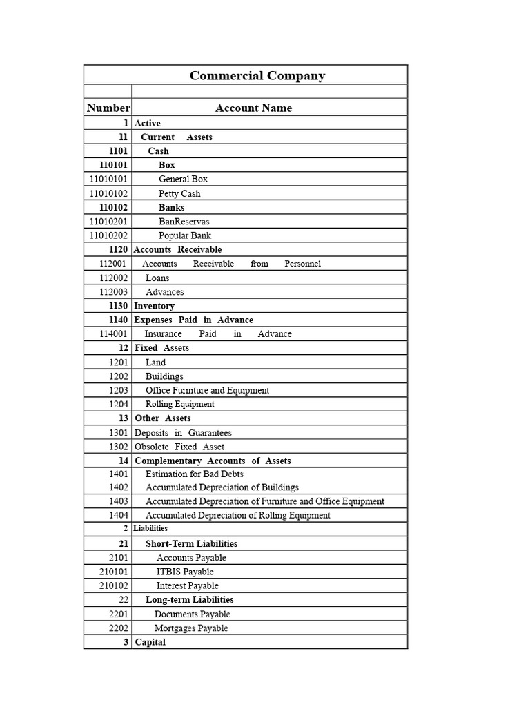 Comprehensive Company Account Structure | PDF | Expense | Depreciation
