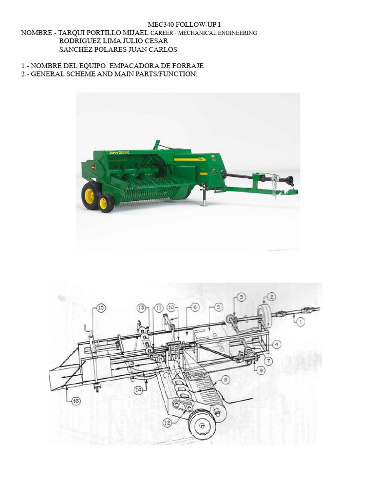 Forage Baler Design and Functionality | PDF | Gear | Machines