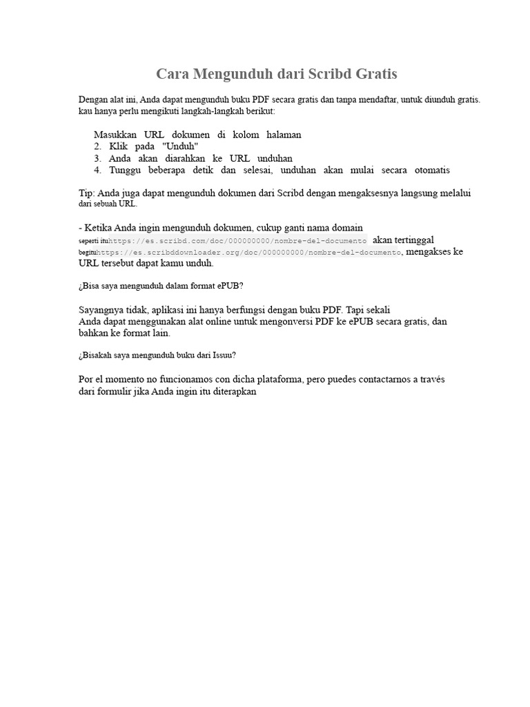 Cara Gratis Unduh PDF dari Scribd | PDF