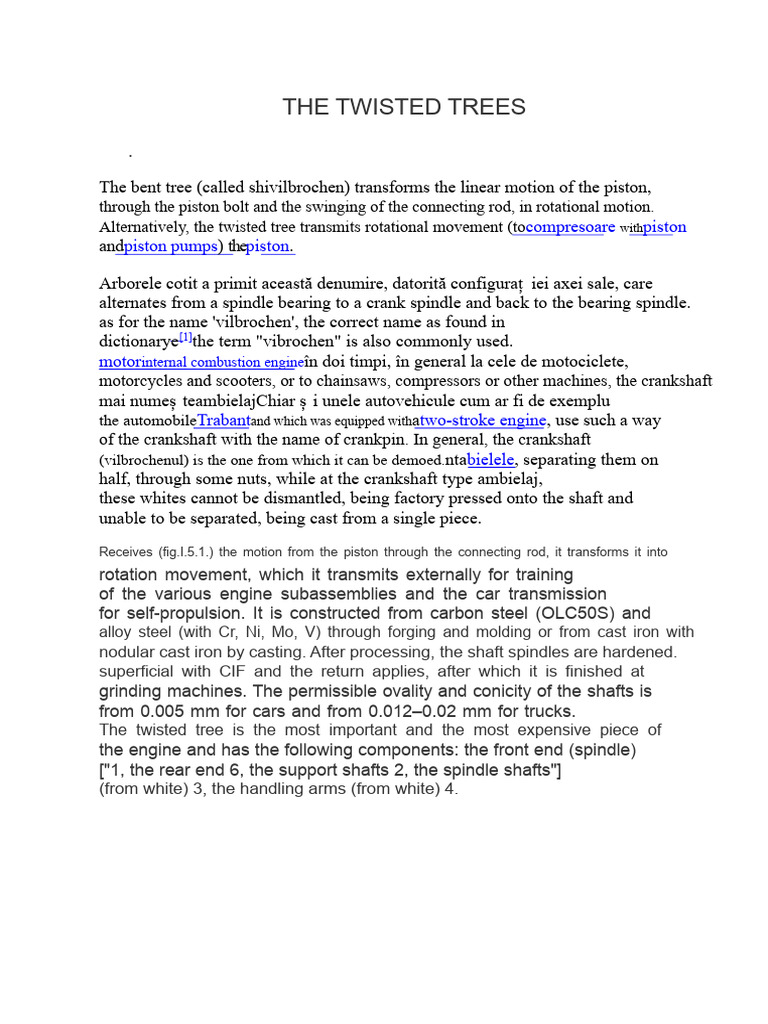 The Bent Tree and Semi-Bearings | PDF | Bearing (Mechanical) | Engines