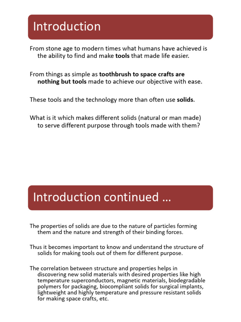 Understanding Solid Structures and Properties | PDF | Solid | Crystal ...
