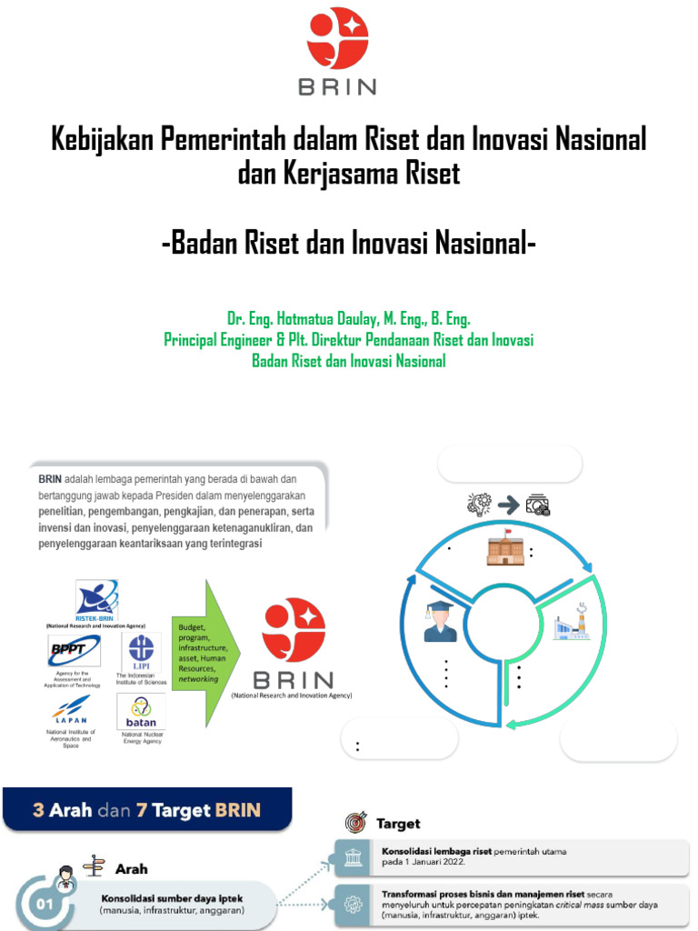 Kebijakan Riset dan Inovasi Nasional | PDF