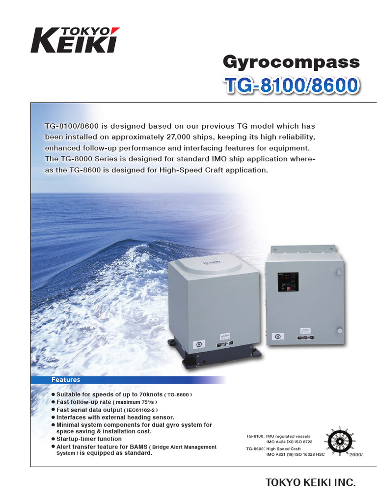 High-Speed Gyrocompass TG-8600 Features | PDF