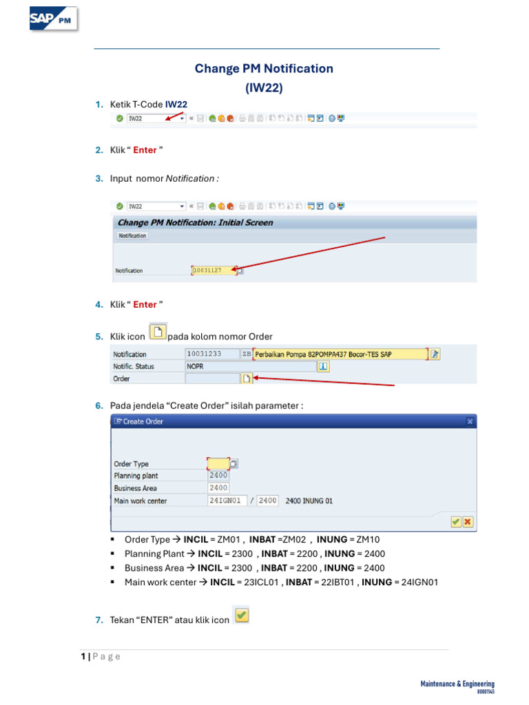 01 A Change Notification IW22 | PDF
