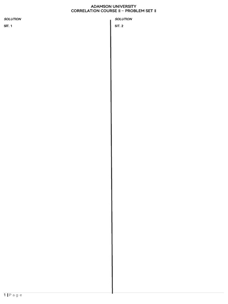 Solution Sheet Problem Set Correl 2 | PDF
