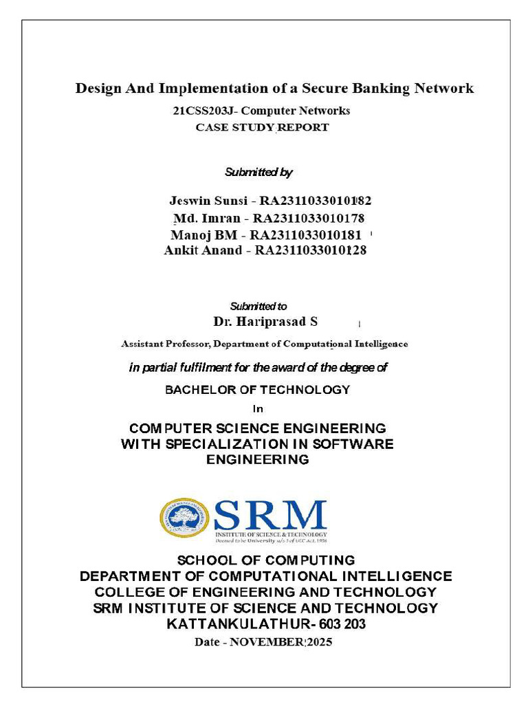Bank Network Design Proposal | PDF | Computer Network | Data Transmission