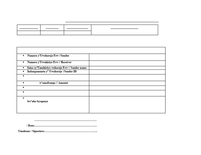 Frw Transaction Issue Report Form | PDF