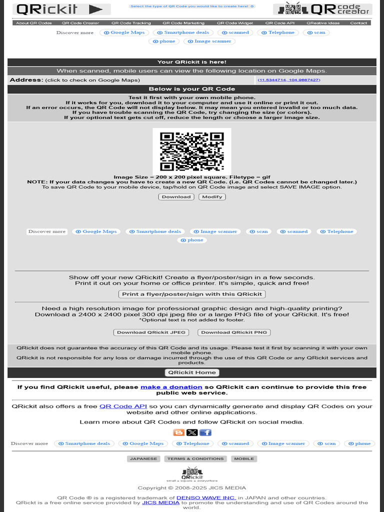 Create Your QRickit Map Code | PDF | Qr Code | Image Scanner