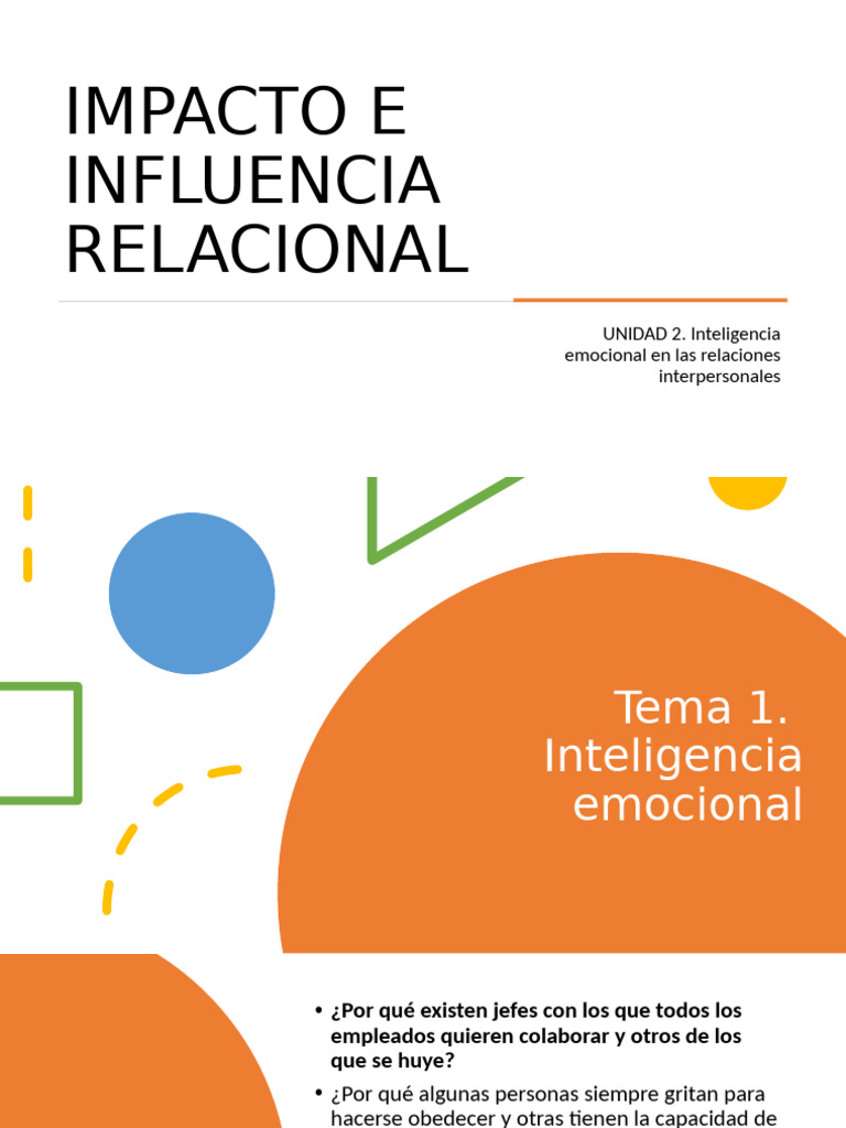 Inteligencia Emocional en Relaciones Interpersonales | PDF ...