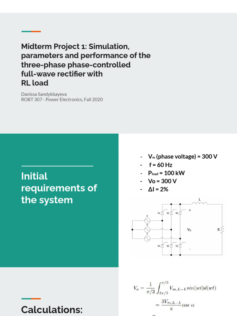 Three-Phase Rectifier Simulation Results | PDF