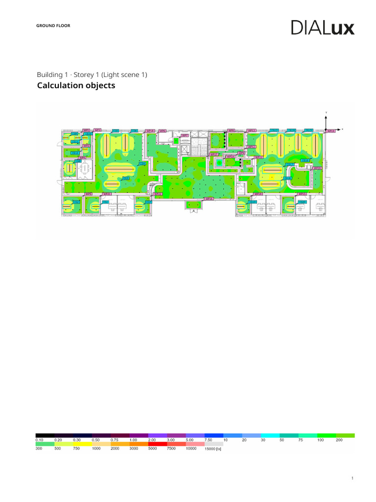 Ground Floor Lighting Calculations | PDF | Building Engineering | Building