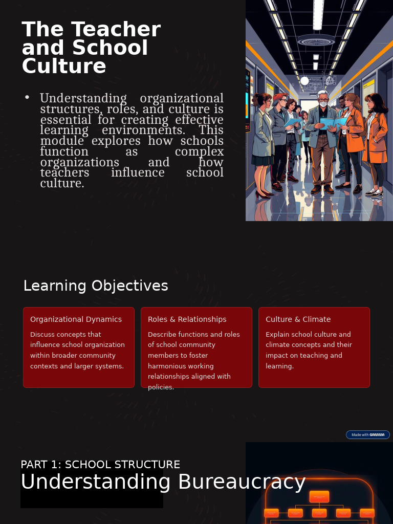 School Culture and Organizational Dynamics | PDF | Bureaucracy ...