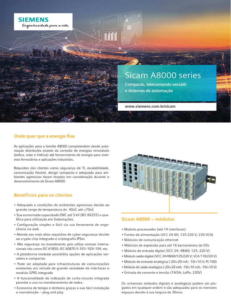 Soluções de Automação Sicam A8000 | PDF | Informática | Engenharia da ...