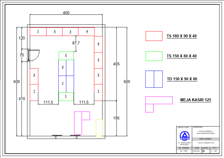 Layout Gondola dan Meja Kasir Rote Ndao | PDF