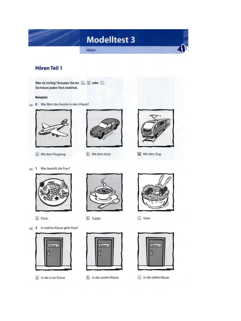 A1 Modelltest 3 | PDF