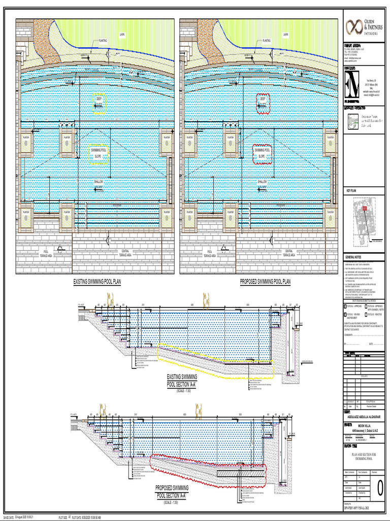 Swimming Pool Plan and Details | PDF | Gardens