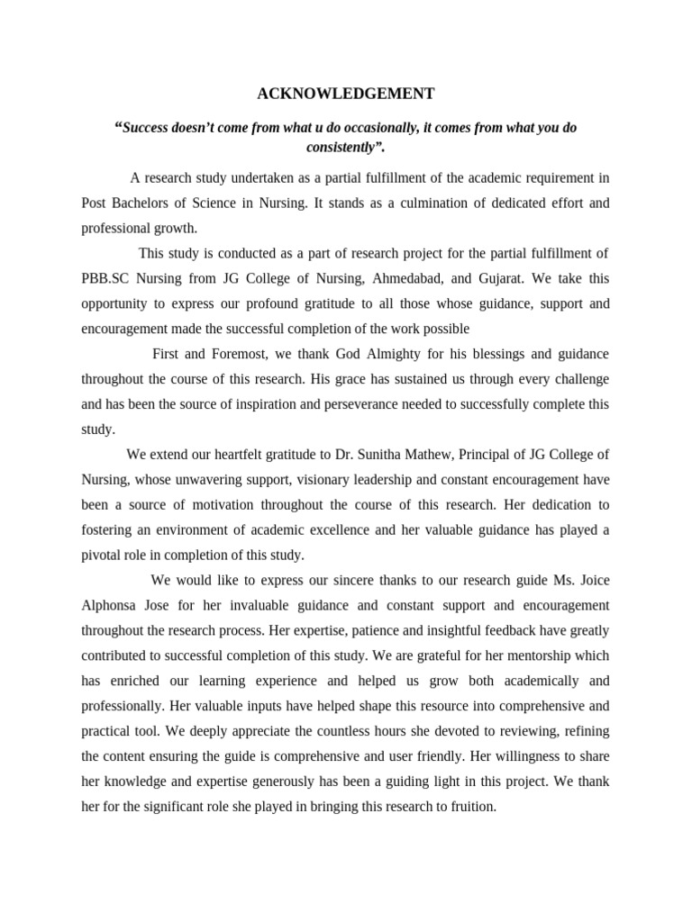 Acknowledgement Research Jaya | PDF | Cognition
