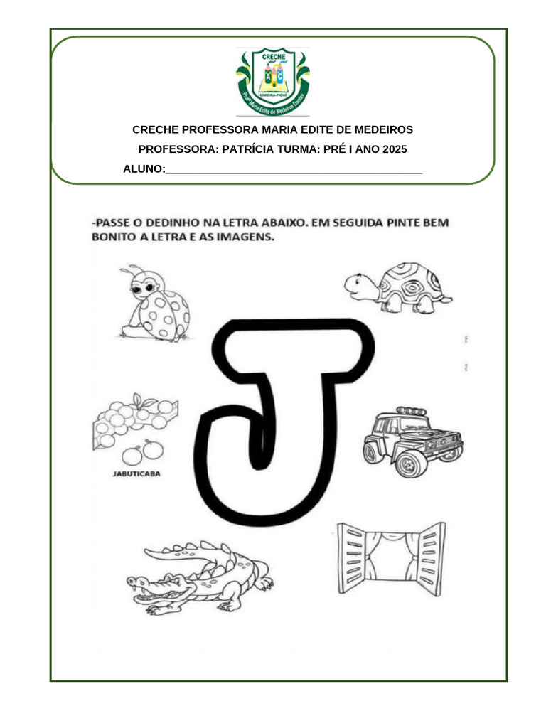 Creche Prof. Maria Edite 2025 | PDF