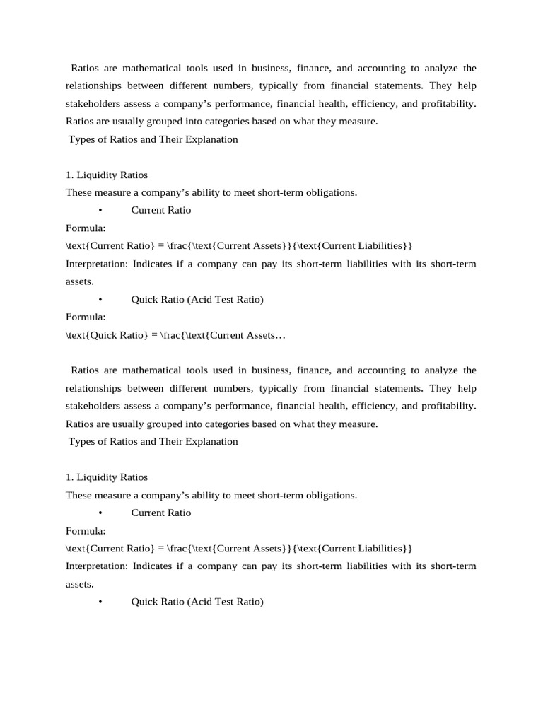 Essential Financial Ratios Explained | PDF | Revenue | Dividend