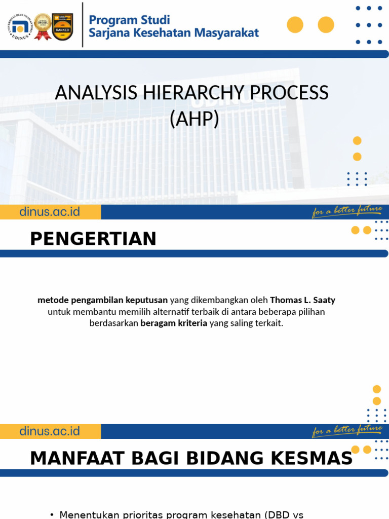 Metode AHP untuk Prioritas Program Kesehatan | PDF