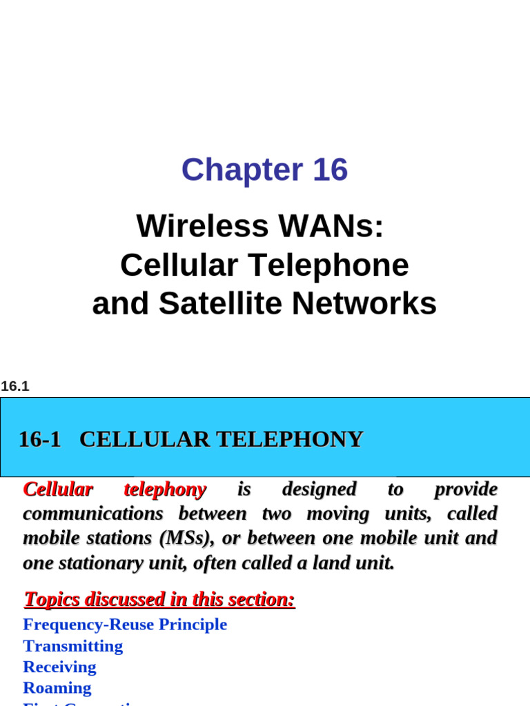 CH 16 | PDF | Cellular Network | Electronics