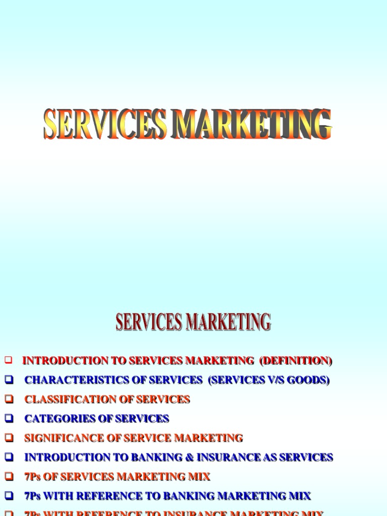 Service Marketing | PDF | Business | Marketing