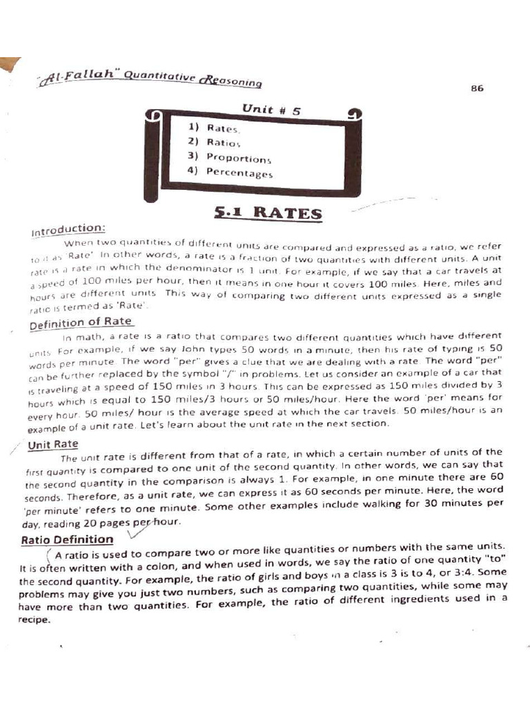 Chp 5 Quantitative Reasoing | PDF