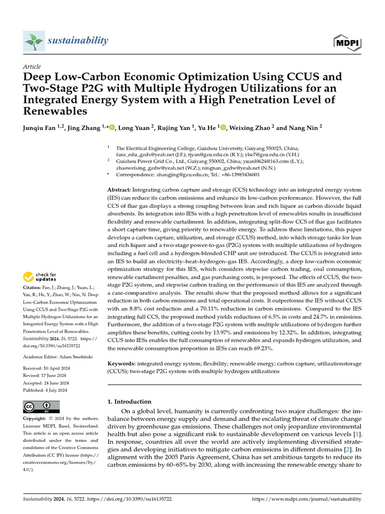 Low-Carbon Optimization in Energy Systems | PDF | Carbon Capture And ...