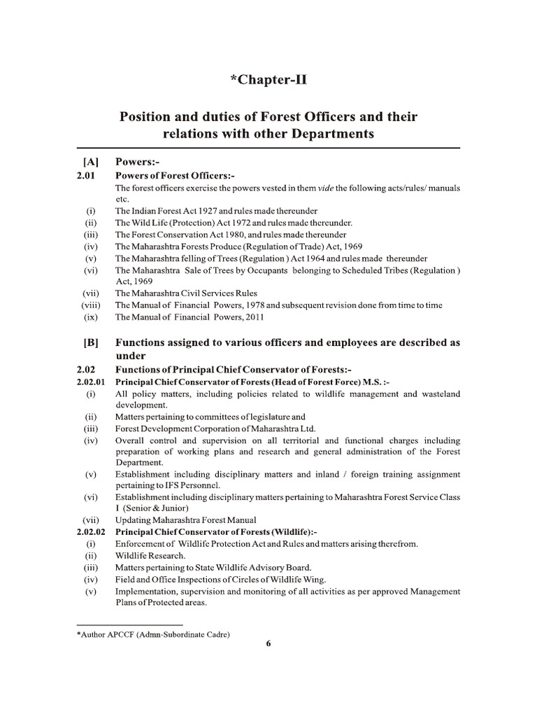 Chapter - II - Position and Duties of Forest Officers and Their ...