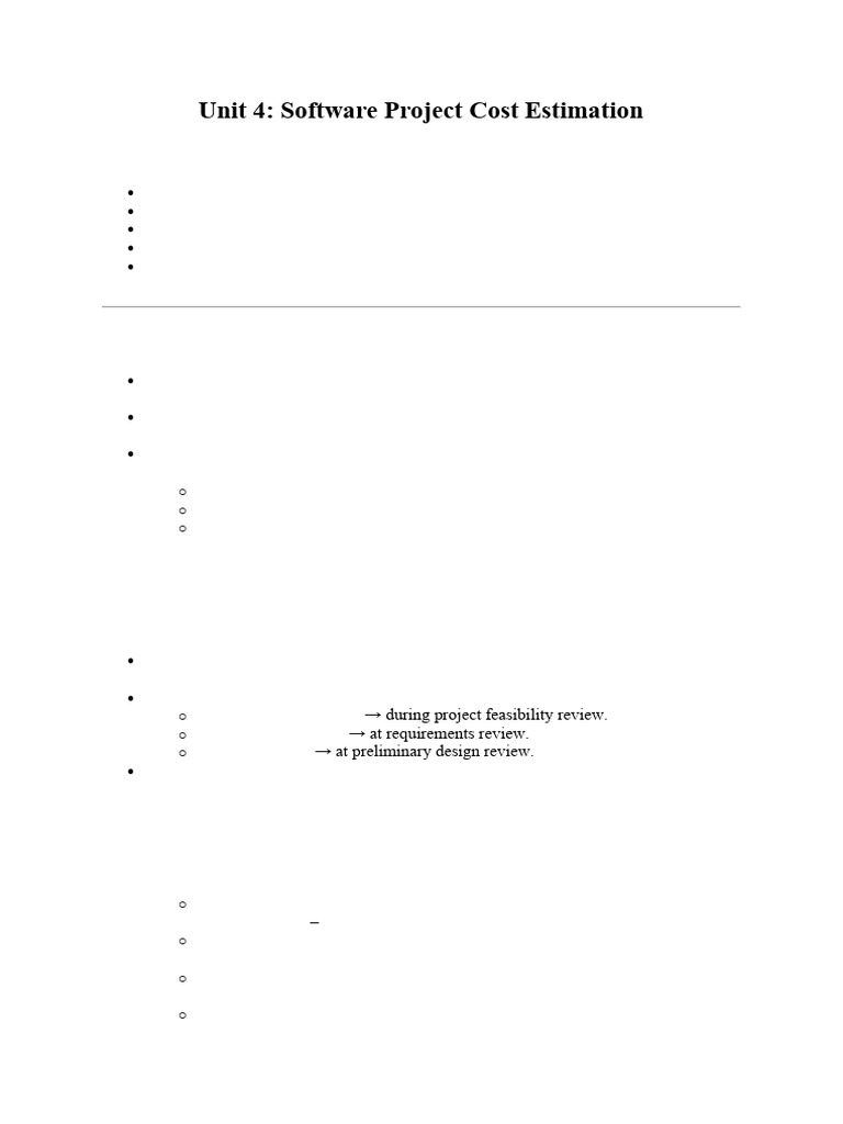 Software Project Cost Estimation Guide | PDF | Risk | Risk Management