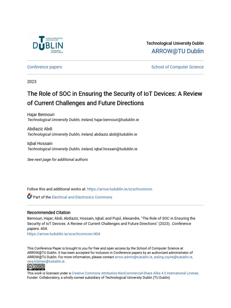 SOC's Role in IoT Device Security | PDF | Security | Computer Security