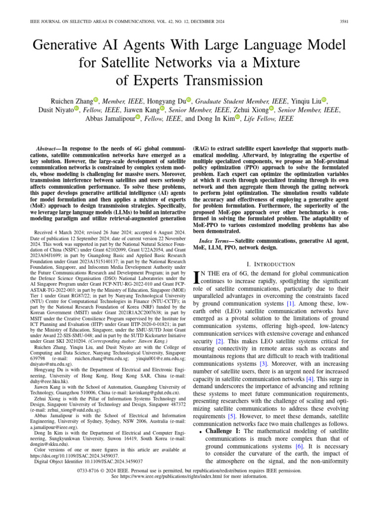 Generative AI Agents With Large Language Model For Satellite Networks ...
