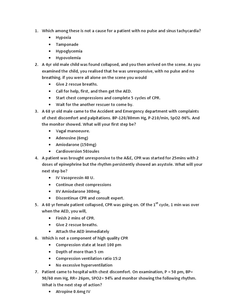 Cpr Answer Key