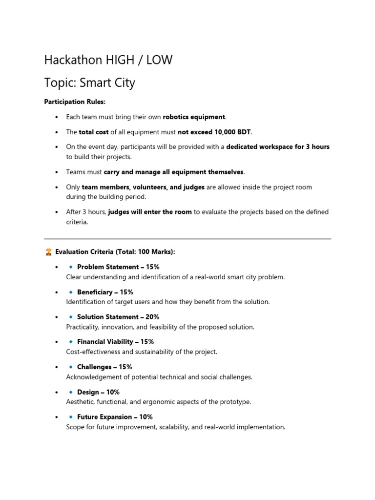 Hackathon Junior High | PDF