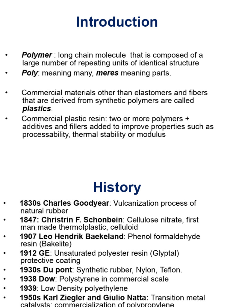 Overview of Polymer Science and Applications | PDF | Polymers | Cross Link