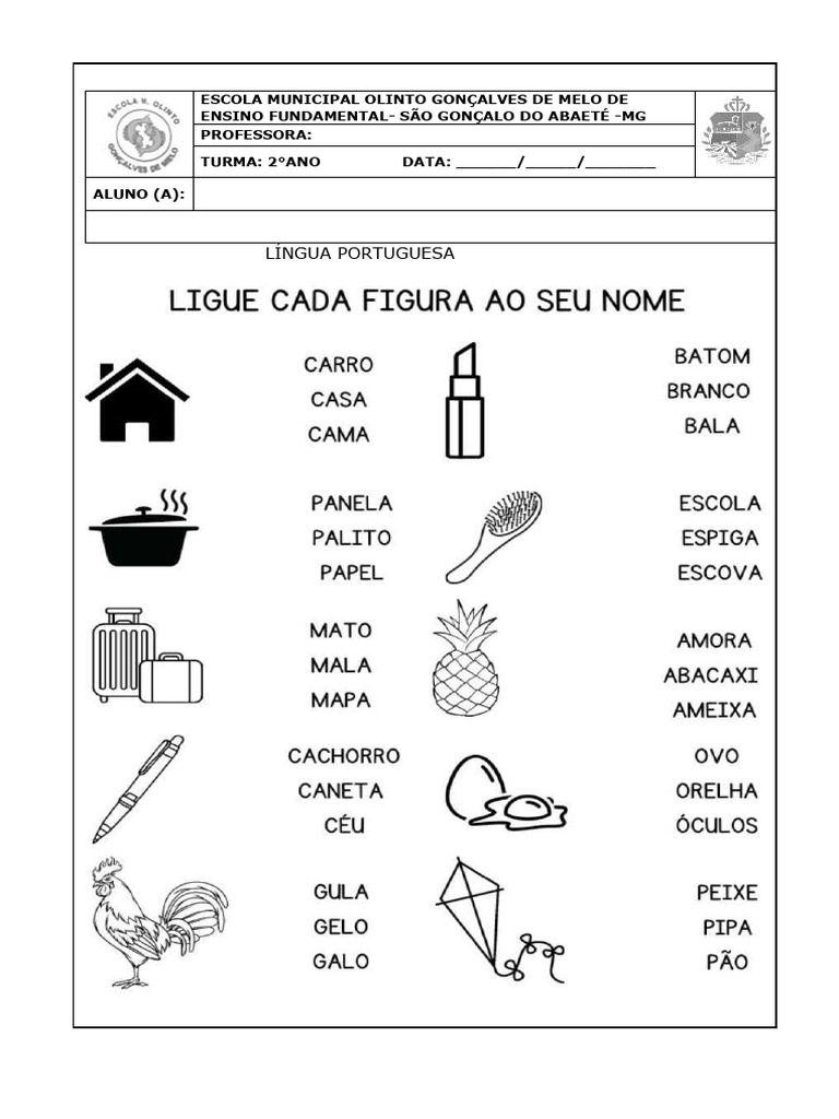 Atividades de Língua Portuguesa 2º Ano | PDF