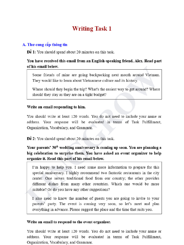 VSTEP Writing Practice | PDF