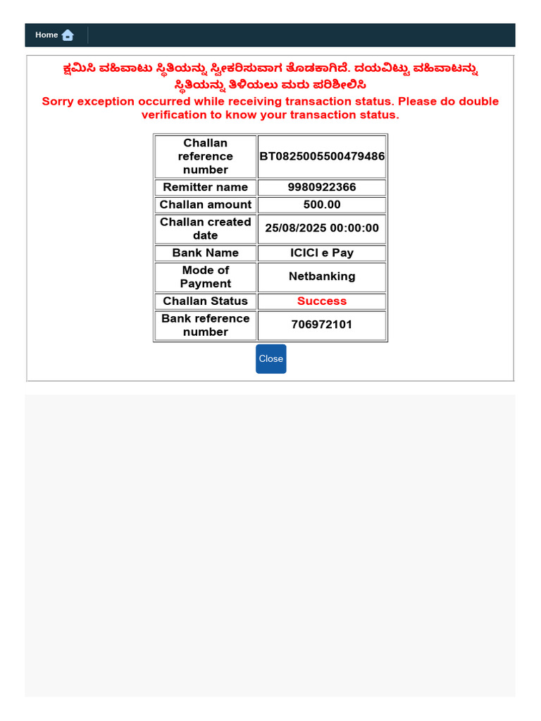 Traffic Challan Receipt | PDF