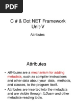 C # & Dot NET Framework Unit-V: Attributes