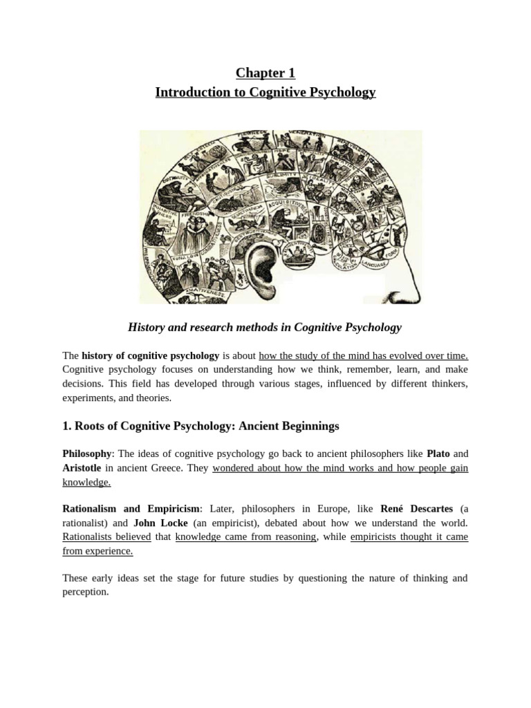 Evolution of Cognitive Psychology | PDF | Cognition | Psychology