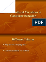 Cross-Cultural Variations in Consumer Behavior
