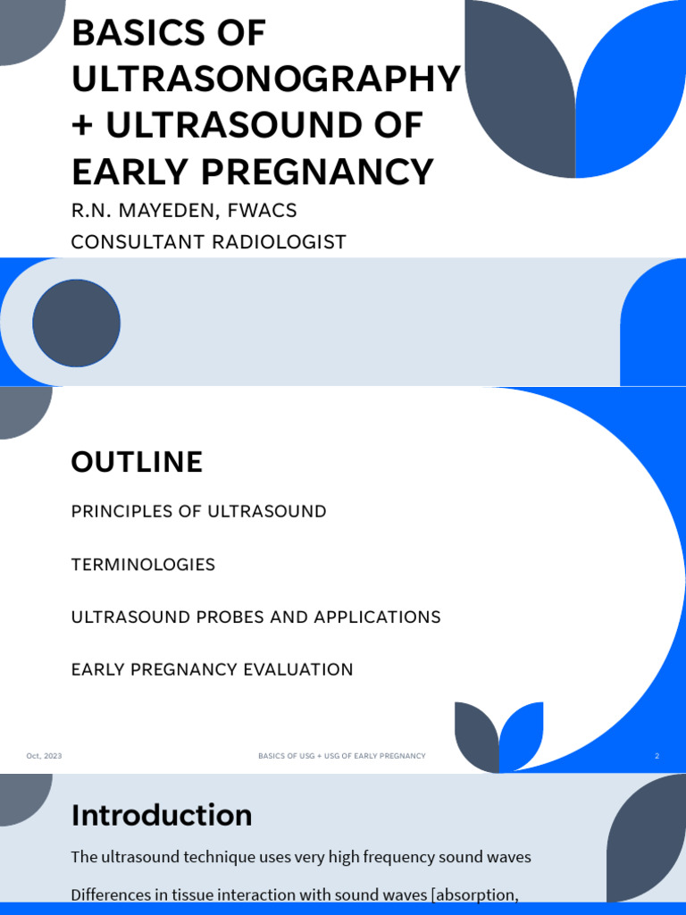 Ultrasound Basics & Early Pregnancy Guide | PDF | Human Reproduction ...