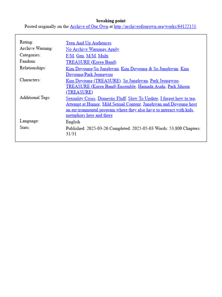 Breaking Point | PDF