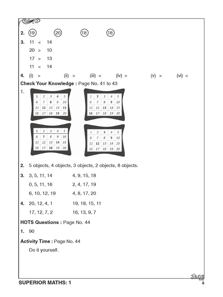 Class 1 Kids Activity | PDF