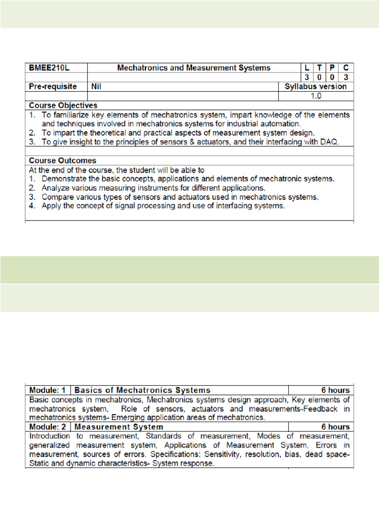 Module 1 | PDF | Actuator | Mechatronics