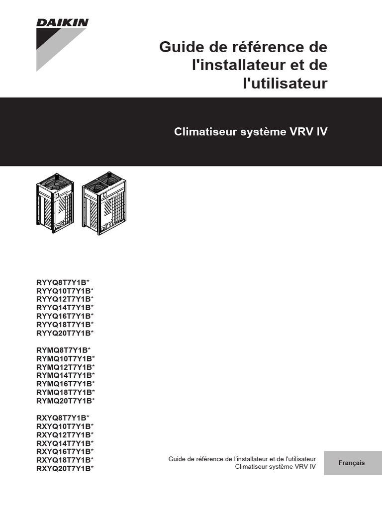 Guide d'installation VRV IV RYMQ | PDF | Tuyau | Climatisation